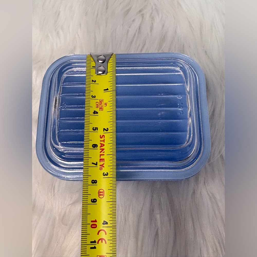 Antique Delphine Blue Glass Pyrex Container - Picture 6 of 6